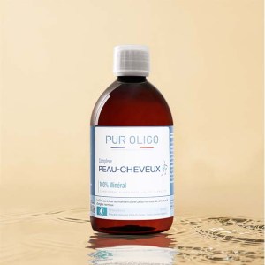 <p style="font-family: Poppins; font-weight: 600; font-size: 19px;">COMPLEXE PEAU-CHEVEUX - <span style="color:#f0885e;">100% OLIGO-ELEMENTS</span> </p> <p style="font-family: Poppins; font-weight: 300; font-size: 13px; margin-top:-8px;">(Zinc, Silicium, Cuivre) Le Zinc contribue au maintien d’une peau, d’ongles et de cheveux normaux</p><div style="display:inline-block; background:#49554D; color:#ffffff; font-family:Poppins; font-weight:400; font-size:14px; padding:8px 16px; text-transform:uppercase; text-align:center; text-decoration:none; border:none; line-height:1; box-sizing:border-box;">500ml</div>